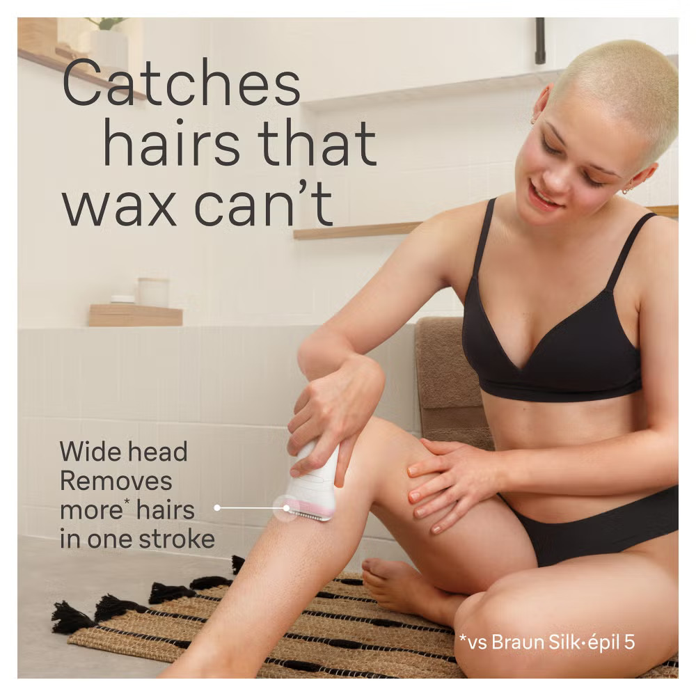 Braun | Epilator | Silk-épil Series 7 7-060 | Operating time (max) 40 min | Number of power levels 1 | Wet & Dry | White/Pink - Image 3