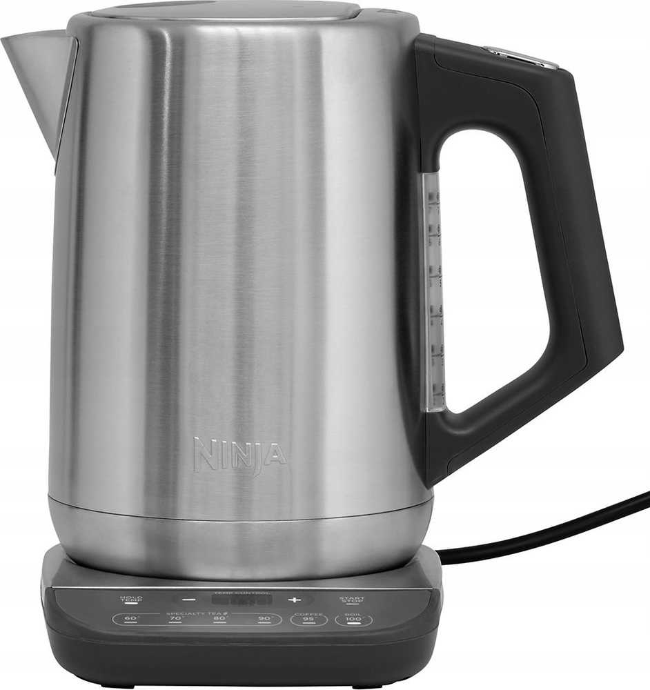 NINJA Kettle | KT201EU | Electric | 3000 W | 1.7 L | Stainless steel/Plastic | 360° rotational base | Black/Stainless Steel - Image 2