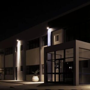 LED spotlight PHILIPS, IP65, 50W, 3000K, 4500lm, with motion sensor, black, 22.3x5.7x21 cm | Philips