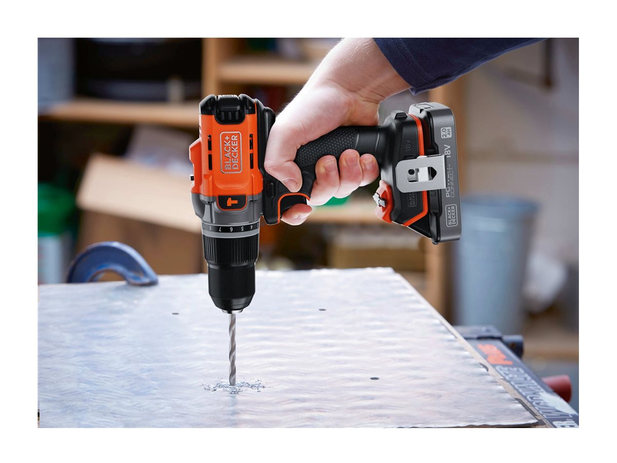 BLACK & DECKER 18V Drill Driver with 2x2.0 Ah Batteries | BCD383D2XK-QW - Image 10