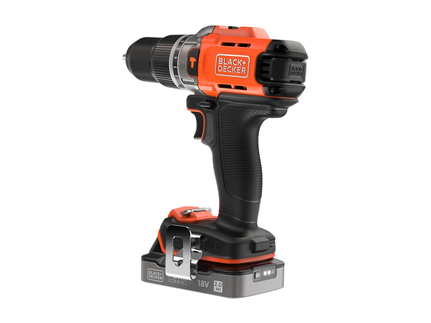 BLACK & DECKER 18V Drill Driver with 2x2.0 Ah Batteries | BCD383D2XK-QW - Image 6