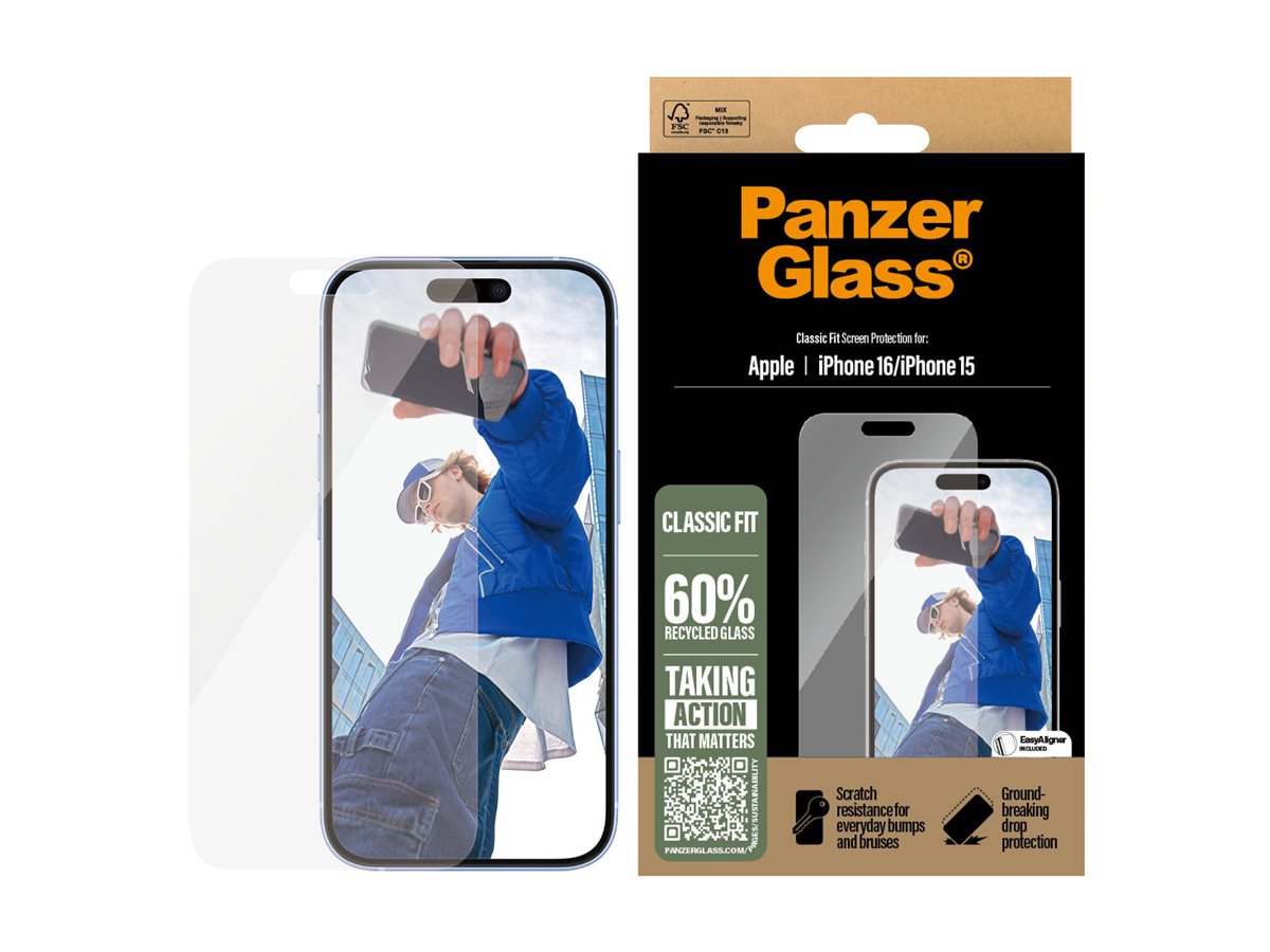 PanzerGlass SP iPhone 15/16 Classic Fit | PanzerGlass