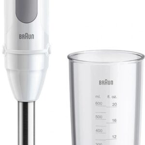Braun | Hand Blender | MQ50001MWH | Hand Blender | 1000 W | Jar material BPA free | Jar capacity 0.6 L | White