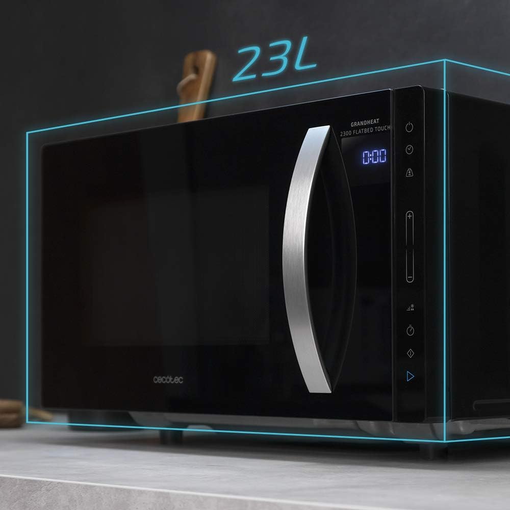 Cecotec Microwave Oven | GrandHeat 2300 Flatbed Touch Black | Free standing | 23 L | 800 W | Black - Image 2