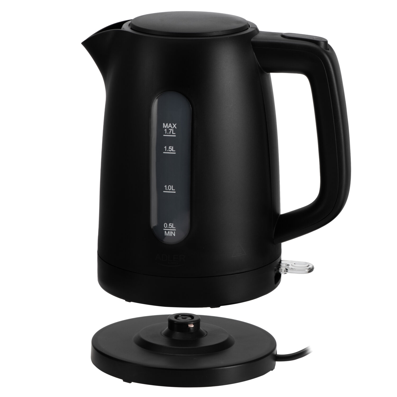 Adler Kettle | AD 1379b | Electric | 2200 W | 1.7 L | Polypropylene | 360° rotational base | Black - Image 4