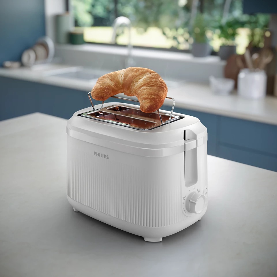 Philips Toaster | HD2511/00 3000 Series | Number of slots 2 | Housing material Metal | White - Image 5