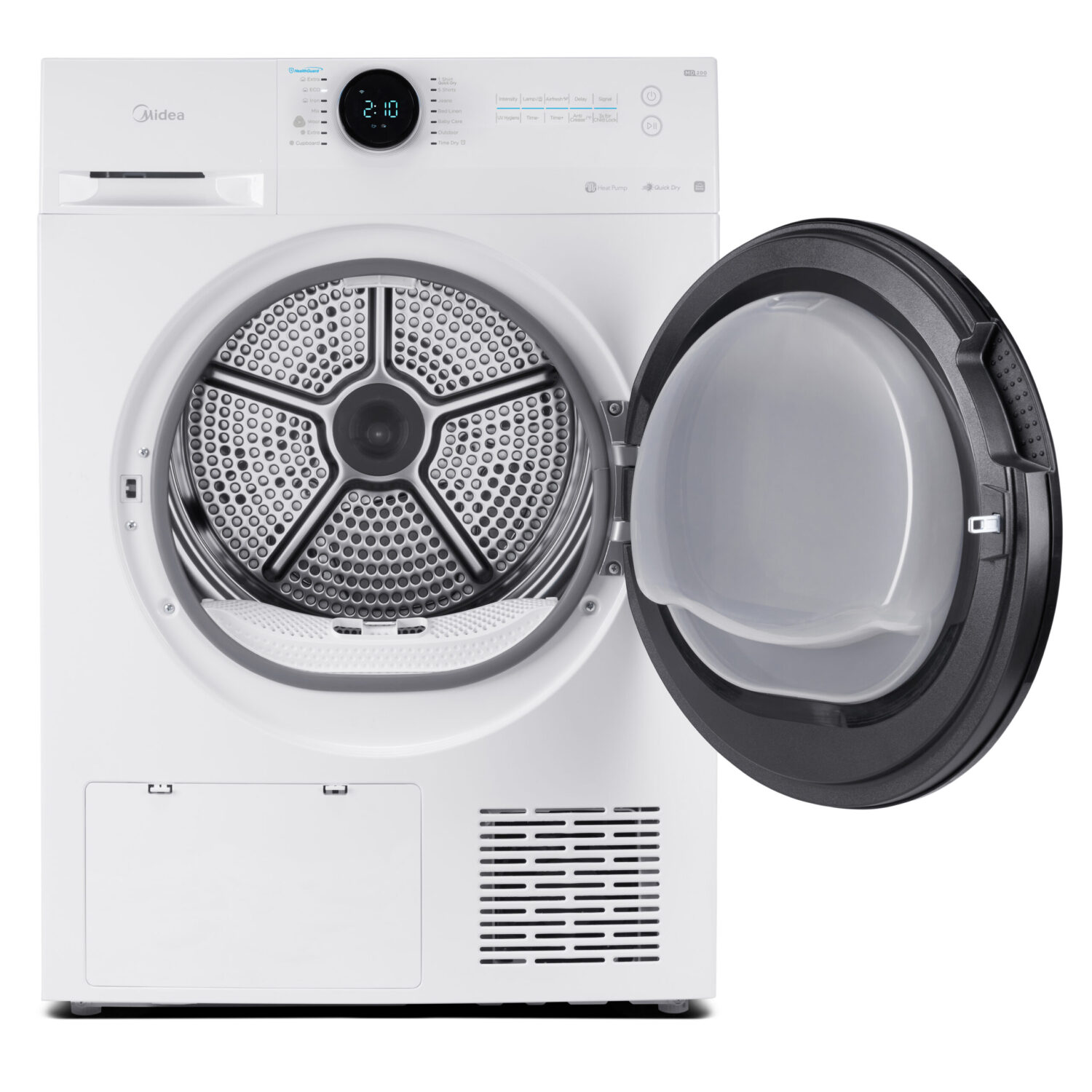 Midea | Dryer Machine | MD200H80BW/W-HR | Energy efficiency class C | Front loading | 8 kg | LED | Depth 60 cm | Wi-Fi | White - Image 2