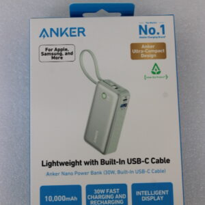 Anker 545 Nano Power Bank | A1259G61 | 10000 mAh | Green | UNPACKED, SCRATCHED ON TOP