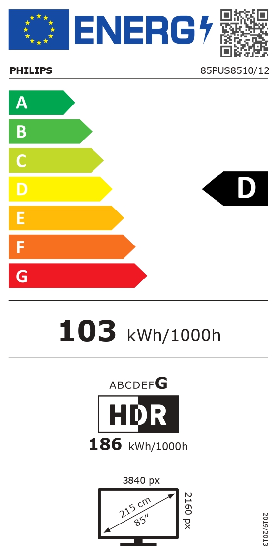 Philips QLED 4K Ambilight TV | 85PUS8510/12 | 85 | Smart TV | TITAN OS | UHD | Black