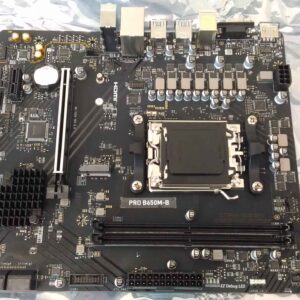 MSI PRO B650M-B | Processor family AMD | Processor socket AM5 | DDR5 | Supported hard disk drive interfaces M.2, SATA | Number of SATA connectors 4 | USED, REFURBISHED, WITHOUT ACCESSORIES, ONLY BACKPANEL INCLUDED