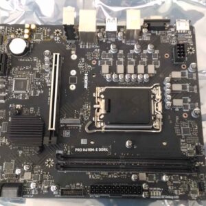 MSI PRO H610M-E DDR4 | Processor family Intel | Processor socket  LGA1700 | DDR4 DIMM | Memory slots 2 | Supported hard disk drive interfaces 	SATA, M.2 | Number of SATA connectors 4 | Chipset Intel H610 | Mirco-ATX | USED, REFURBISHED