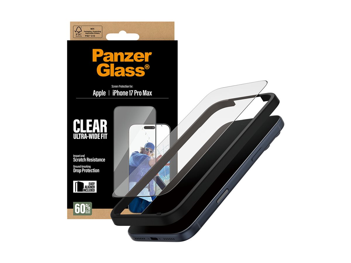 PanzerGlass Screen protector | Apple | iPhone 17 Pro Max | Glass | Transparent | Ultra-Wide Fit w. EasyAligner - Image 9