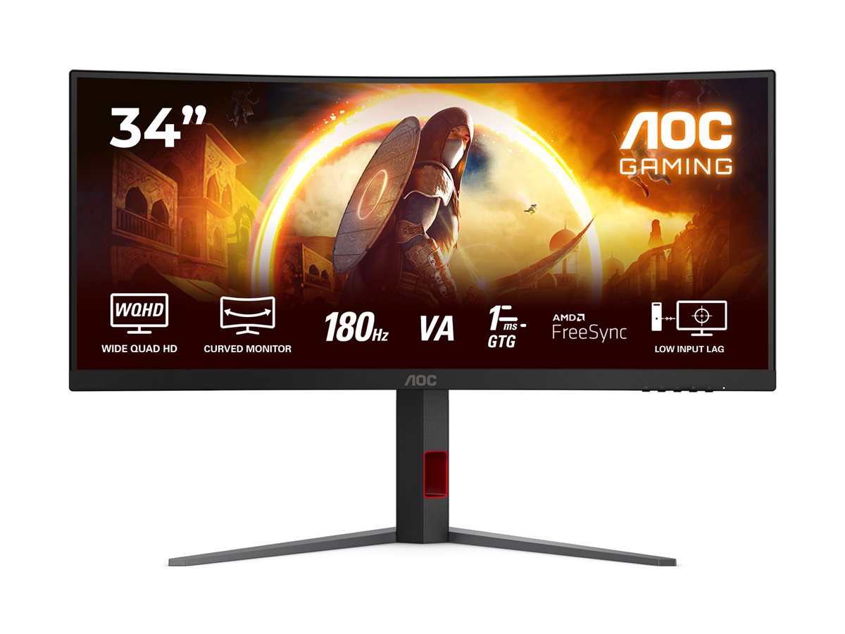 AOC | CU34G4 | 34 " | Fast VA | UWQHD | 21:9 | 180 Hz | 1 ms | 3440 x 1440 pixels | 300 cd/m² | HDMI ports quantity 2 | Black - Image 53