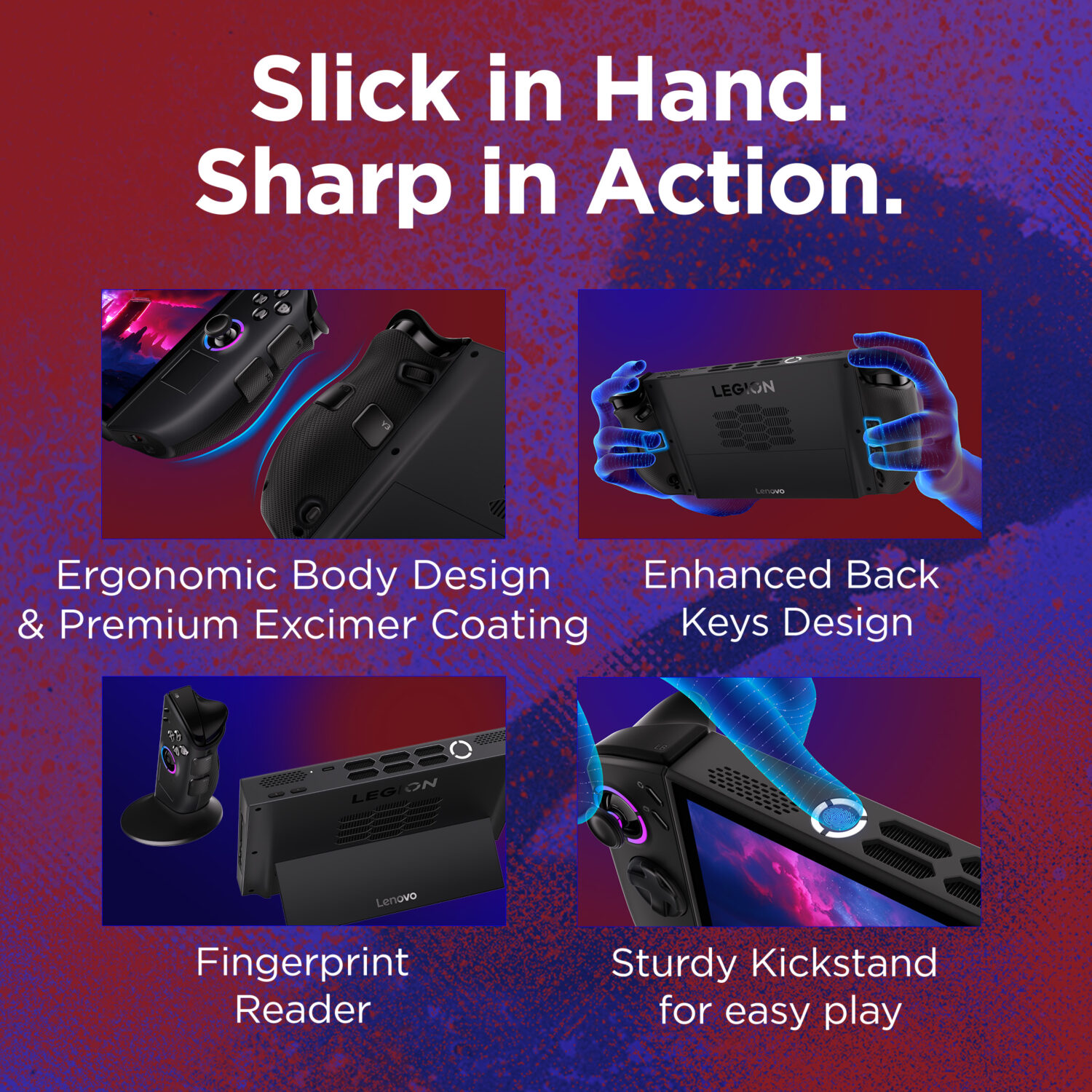 Lenovo Legion Go 8ASP2 (Power adapter not included) | Eclipse Black | 8.8 " | OLED | Touchscreen | WUXGA | 1920 x 1200 pixels | Glossy | AMD Ryzen Z2 Extreme | 32 GB | Soldered LPDDR5x | Solid-state drive capacity 1000 GB | AMD Radeon Graphics | Windows 11 Home | 802.11ax | Bluetooth version 5.3 | Warranty 24 month(s) - Image 55