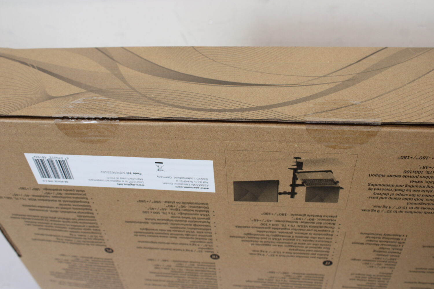 Digitus Desk Mount | DA-90436 | Tilt, swivel, height adjustment, rotate | Maximum weight (capacity) 9 kg | UNPACKED, SCRATCHED ON TUBE | Black - Image 2