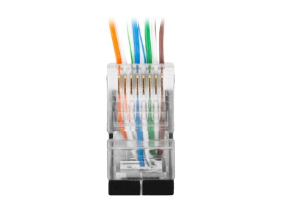 Lanberg | RJ45 CAT.6 FTP Plug 8P8C PASS Through Type, 100 pcs | PLS-6000EZ | Transparent - Image 4