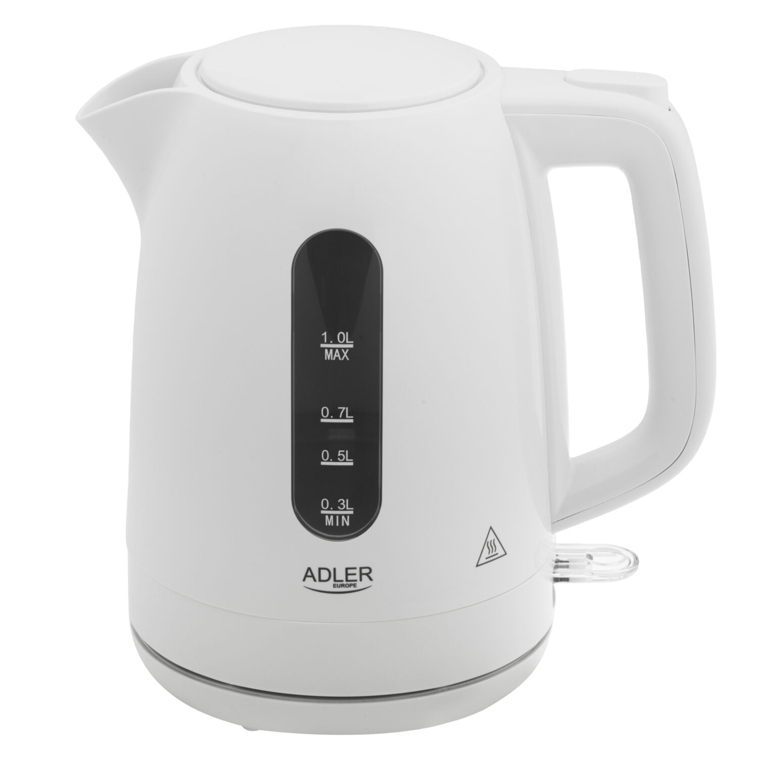 Adler Kettle | AD 1380w | Electric | 2200 W | 1 L | Polypropylene | 360° rotational base | White - Image 2