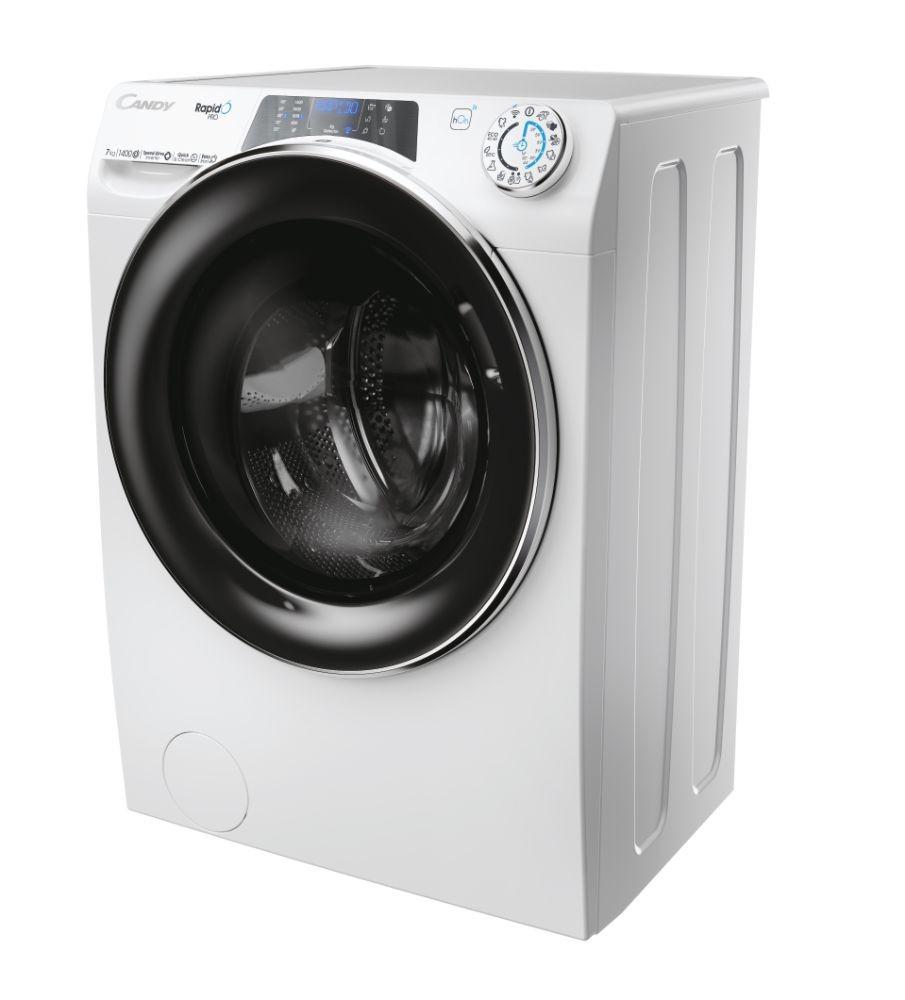 Candy Washing machine | RP4 476BWMBC/1-S | Energy efficiency class A | Front loading | Washing capacity 7 kg | 1400 RPM | Depth 45 cm | Width 60 cm | Display | 6-digit | Steam function | Wi-Fi | White - Image 3