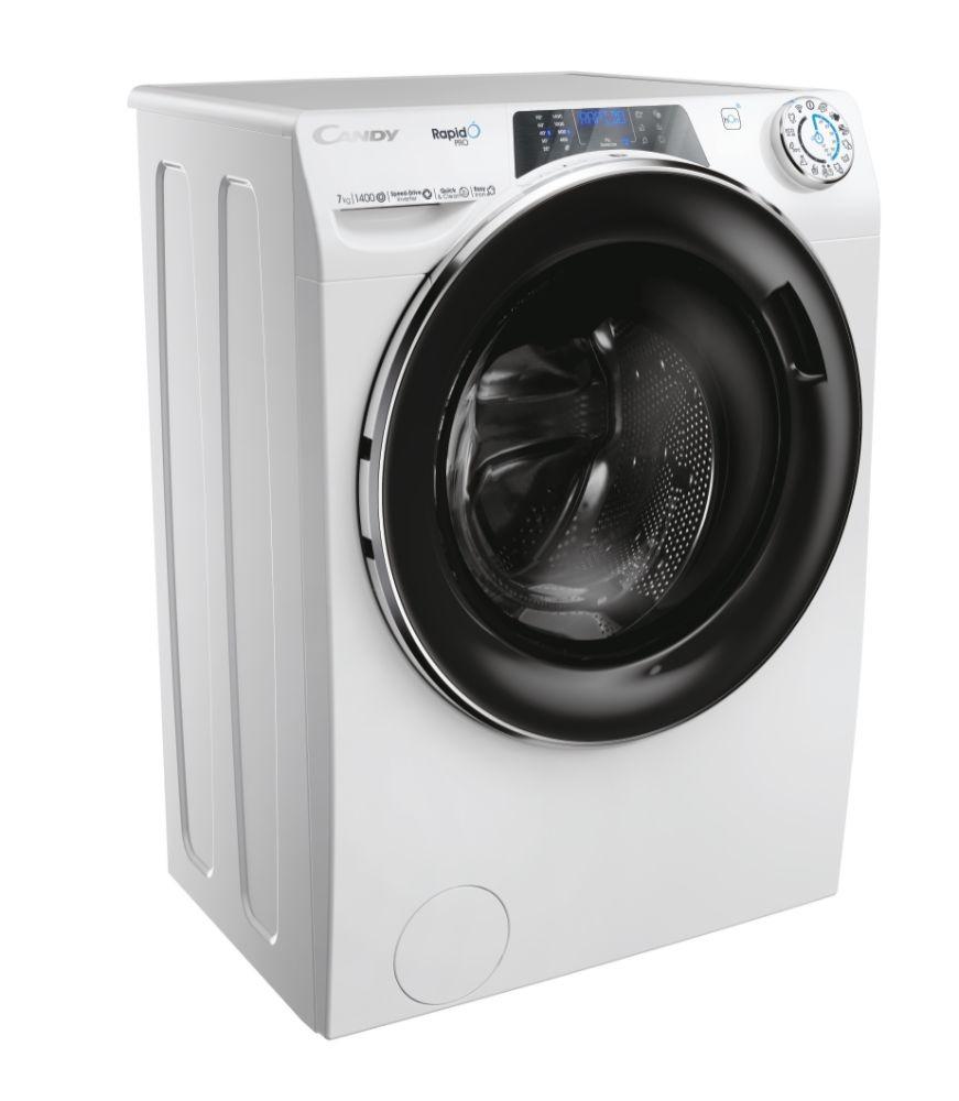 Candy Washing machine | RP4 476BWMBC/1-S | Energy efficiency class A | Front loading | Washing capacity 7 kg | 1400 RPM | Depth 45 cm | Width 60 cm | Display | 6-digit | Steam function | Wi-Fi | White - Image 2