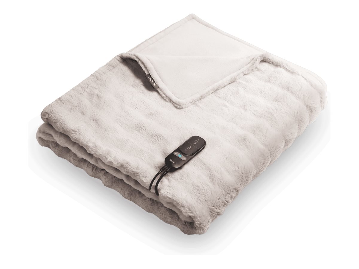 Duux Yentl Heated Overblanket, 200 x 200 cm | DXOB12 | Number of heating levels 9 | Number of persons 1 | Washable | Remote control | Premium faux fur | 200 W | Bubble Gray - Image 6