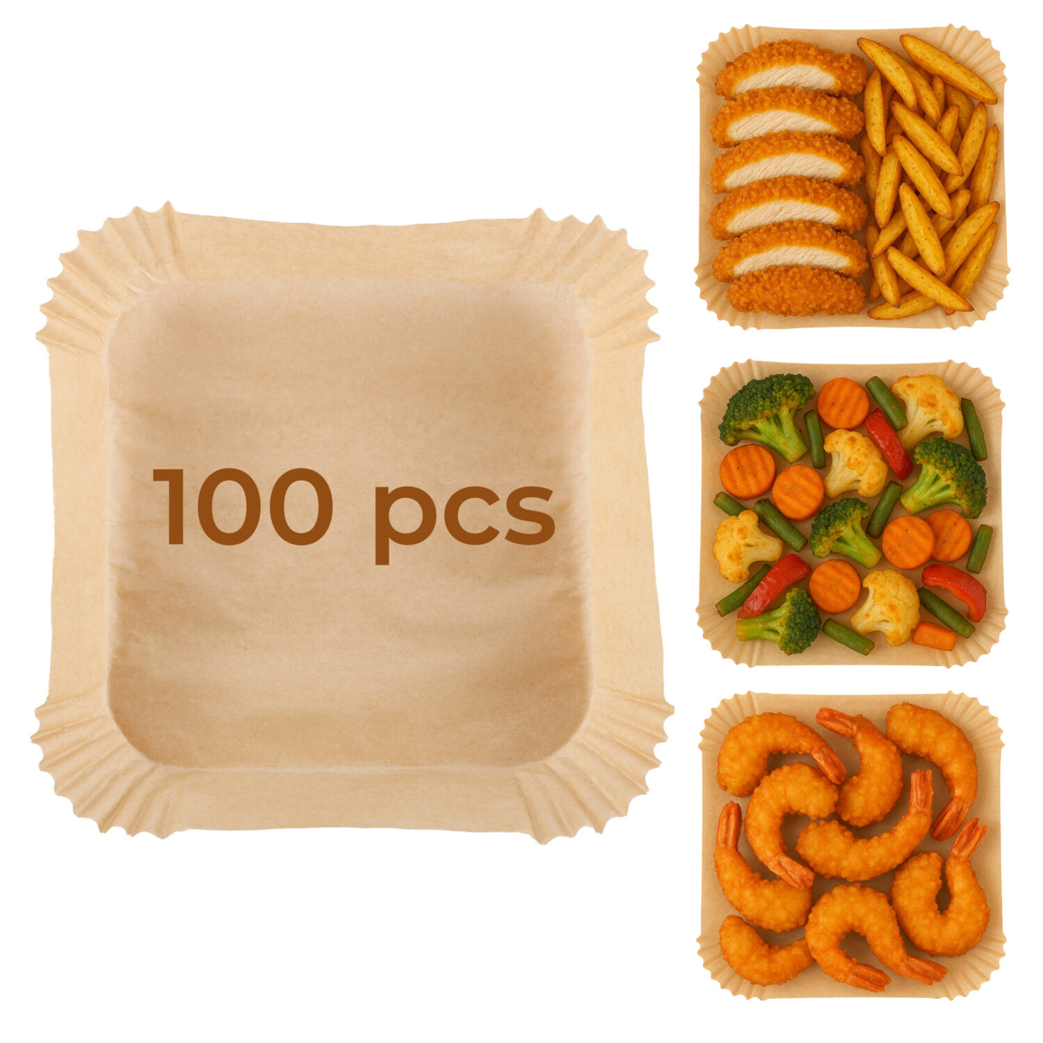 Adler Paper Liners for Air Fryer | AD 6733 | 100 pcs - Image 4