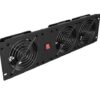 Lanberg Vertical Ventilation Panel 19" 3U for Rack three Fans 230V | AK-1506-B | Black