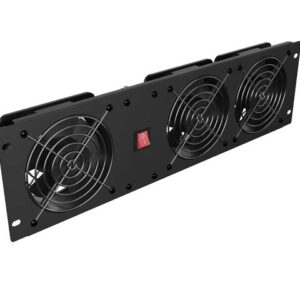 Lanberg Vertical Ventilation Panel 19" 3U for Rack three Fans 230V | AK-1506-B | Black