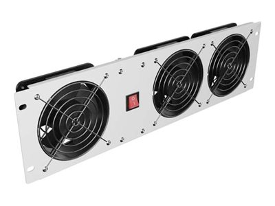Lanberg Vertical Ventilation Panel 19" 3U for Rack three Fans 230V | AK-1506-S | Grey - Image 6
