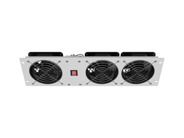 Lanberg Vertical Ventilation Panel 19" 3U for Rack three Fans 230V | AK-1506-S | Grey - Image 4