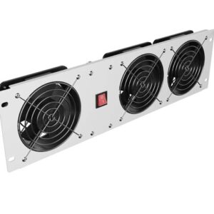 Lanberg Vertical Ventilation Panel 19" 3U for Rack three Fans 230V | AK-1506-S | Grey