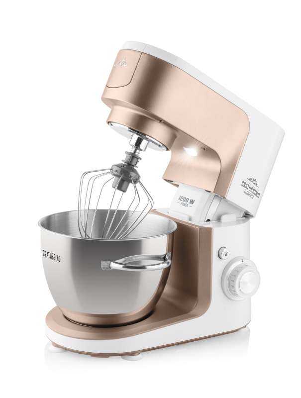 ETA Kitchen machine | Gratussino III Elements 302390210 | 1200 W | Number of speeds 8 | Bowl capacity 4.5 L | White/Rose Gold - Image 2