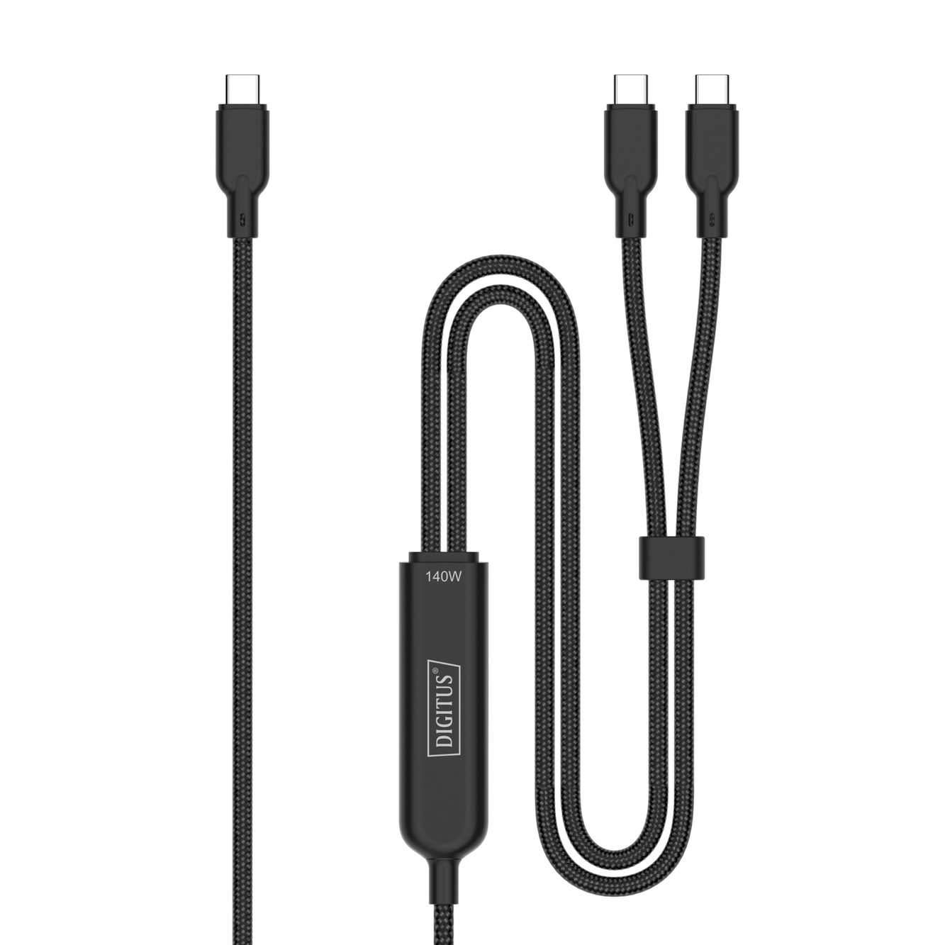 Digitus USB-C 2in1 charging cable, 140W | AK-300170-018-S - Image 3