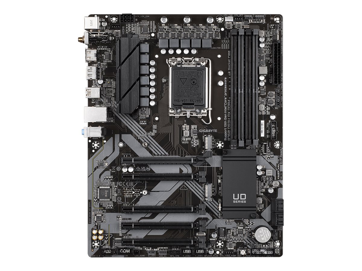 Gigabyte B760 DS3H AX DDR4 (rev. 1.x) | Processor family Intel | Processor socket LGA1700 | DDR4 | Supported hard disk drive interfaces M.2, SATA | Number of SATA connectors 2 - Image 2