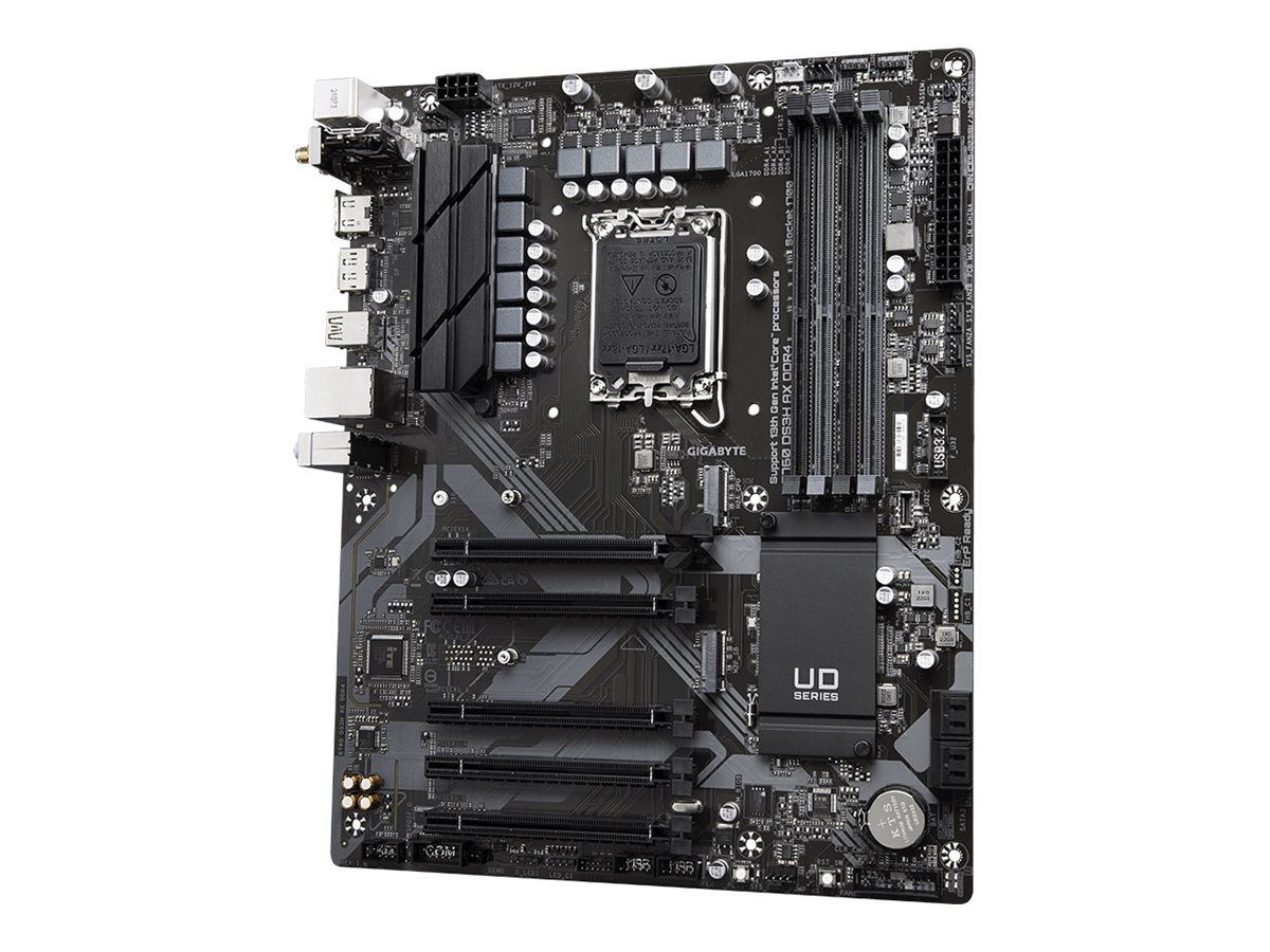 Gigabyte B760 DS3H AX DDR4 (rev. 1.x) | Processor family Intel | Processor socket LGA1700 | DDR4 | Supported hard disk drive interfaces M.2, SATA | Number of SATA connectors 2 - Image 3