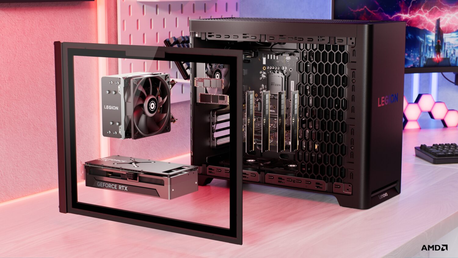 Lenovo Legion T5 30AGB10 AMD R7 7700X/32GB/2TB/NVIDIA GF RTX 5070 12GB/WIN11 Pro/Eclipse Black/2Y Warranty | Lenovo Legion | T5 30AGB10 | Desktop | Tower | AMD Ryzen 7 | 7700X | 32 GB | UDIMM DDR5 | 2000 GB | NVIDIA GeForce RTX 5070 | No keyboard | Windows 11 Pro | Warranty 24 month(s) - Image 2