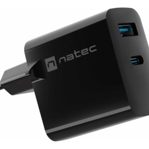 Natec Ribera USB Charger, 1x USB-A, 1x USB-C, 65W | NUC-2145
