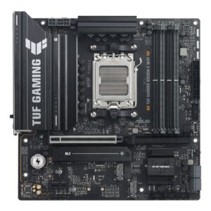 Asus TUF GAMING B850M-E WIFI | Processor family AMD | Processor socket AM5 | DDR5 | Supported hard disk drive interfaces SATA, M.2 | Number of SATA connectors 4