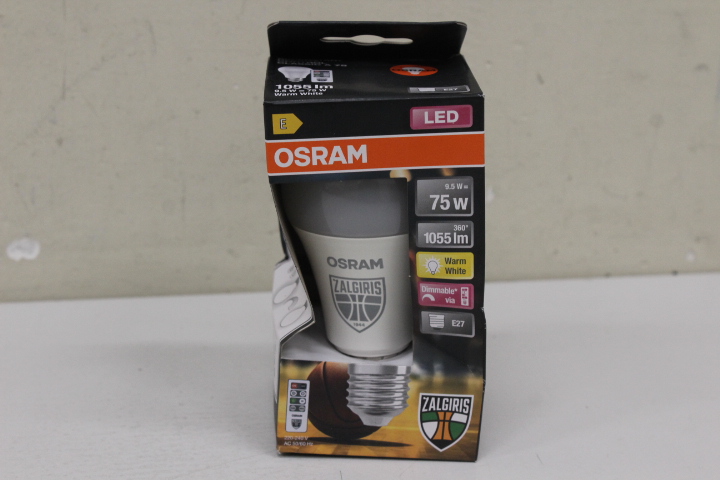 SALE OUT. Osram Žalgiris Edition E27 1055lm LED lamp with remote | Osram Žalgiris Edition E27 1055lm LED Lamp with Remote | E27 | 9.5 W | 2700K warm white, green | DAMAGED PACKAGING