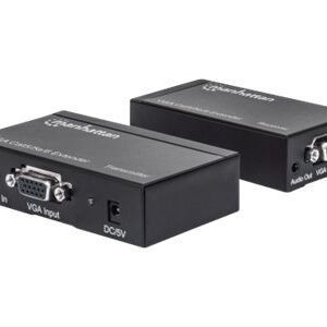 System przekazu sygnału AV Manhattan Extender VGA Cat5/5e/6 z audio do 300 m (177344) | Manhattan