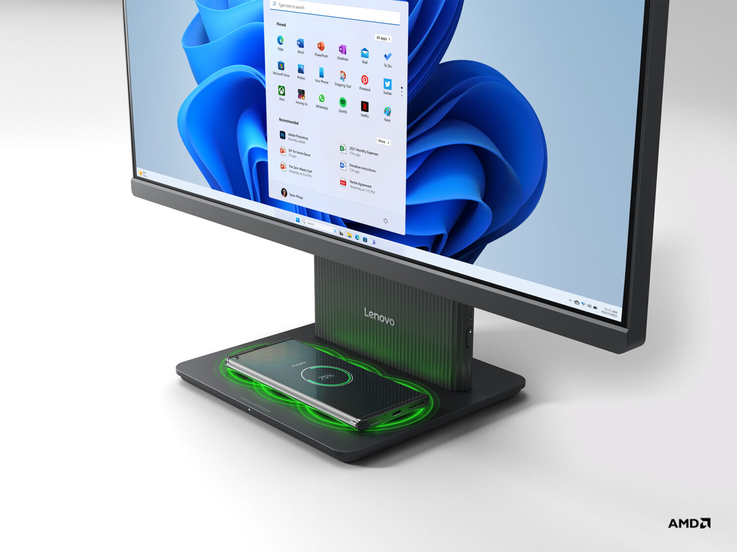 Lenovo IdeaCentre AIO 27ARR9 27 FHD AMD R3 7335U/16GB/512GB/AMD Radeon 660M/WIN11 Home/Nordic kbd/2Y Warranty | Lenovo IdeaCentre | 27ARR9 | Desktop | AIO | 27 " | AMD Ryzen 3 | 7335U | 16 GB | SODIMM DDR5 | 512 GB | AMD Radeon 660M | Nordic | Windows 11 Home | Warranty 24 month(s) - Image 4