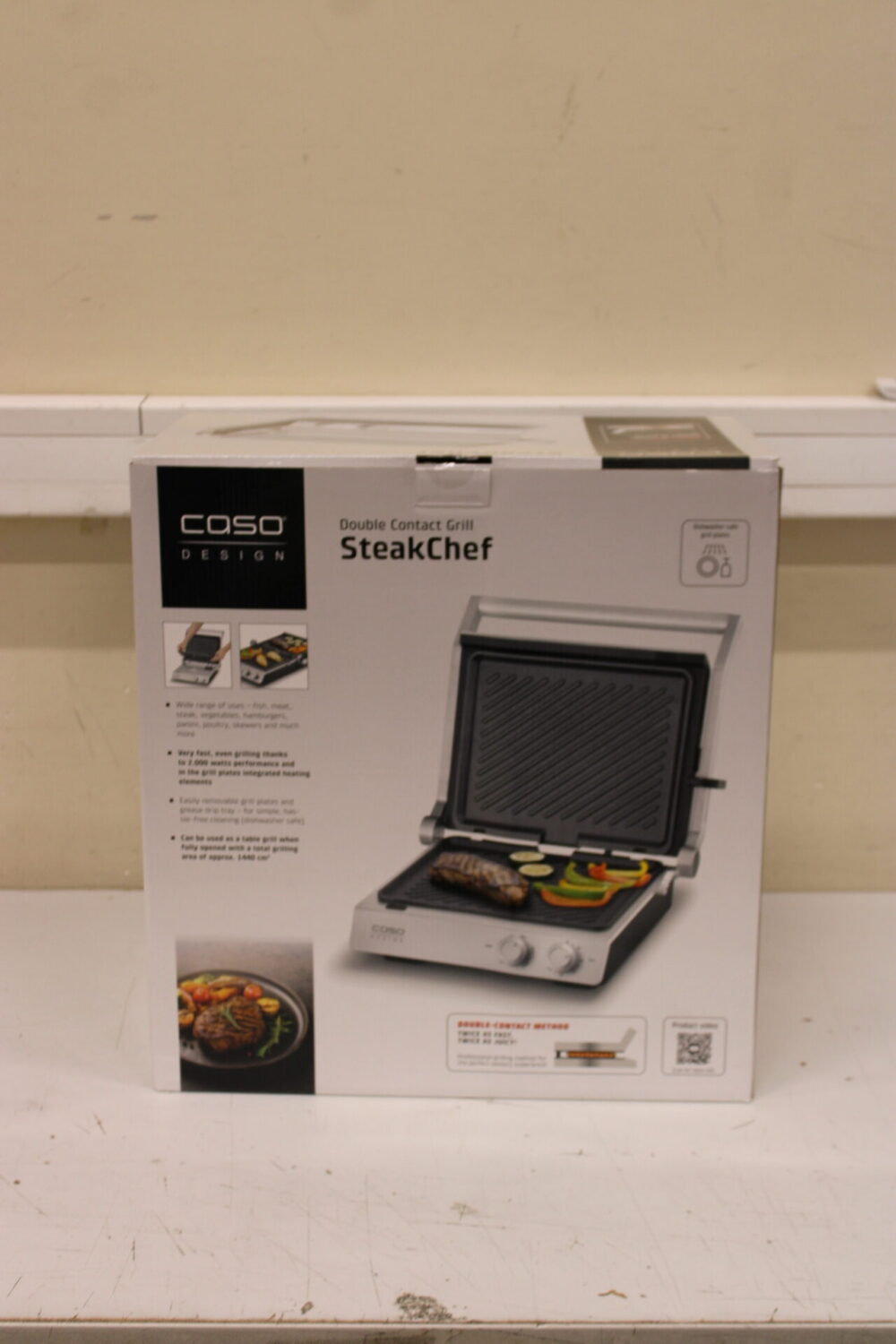 Caso Double Contact Grill | SteakChef | Contact grill | 2000 W | Stainless Steel | USED,DIRTY - Image 2