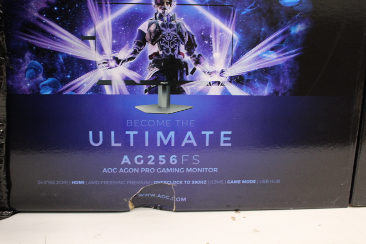 SALE OUT. AOC AG256FS 24,5“, 1920x1080, 16:9,, 80M:1, 1ms, HDMI, Displayport, USB | AOC AG256FS | 25 " | IPS | 390 Hz | 1 ms | 400 cd/m² | Warranty 36 month(s) | DAMAGED PACKAGING