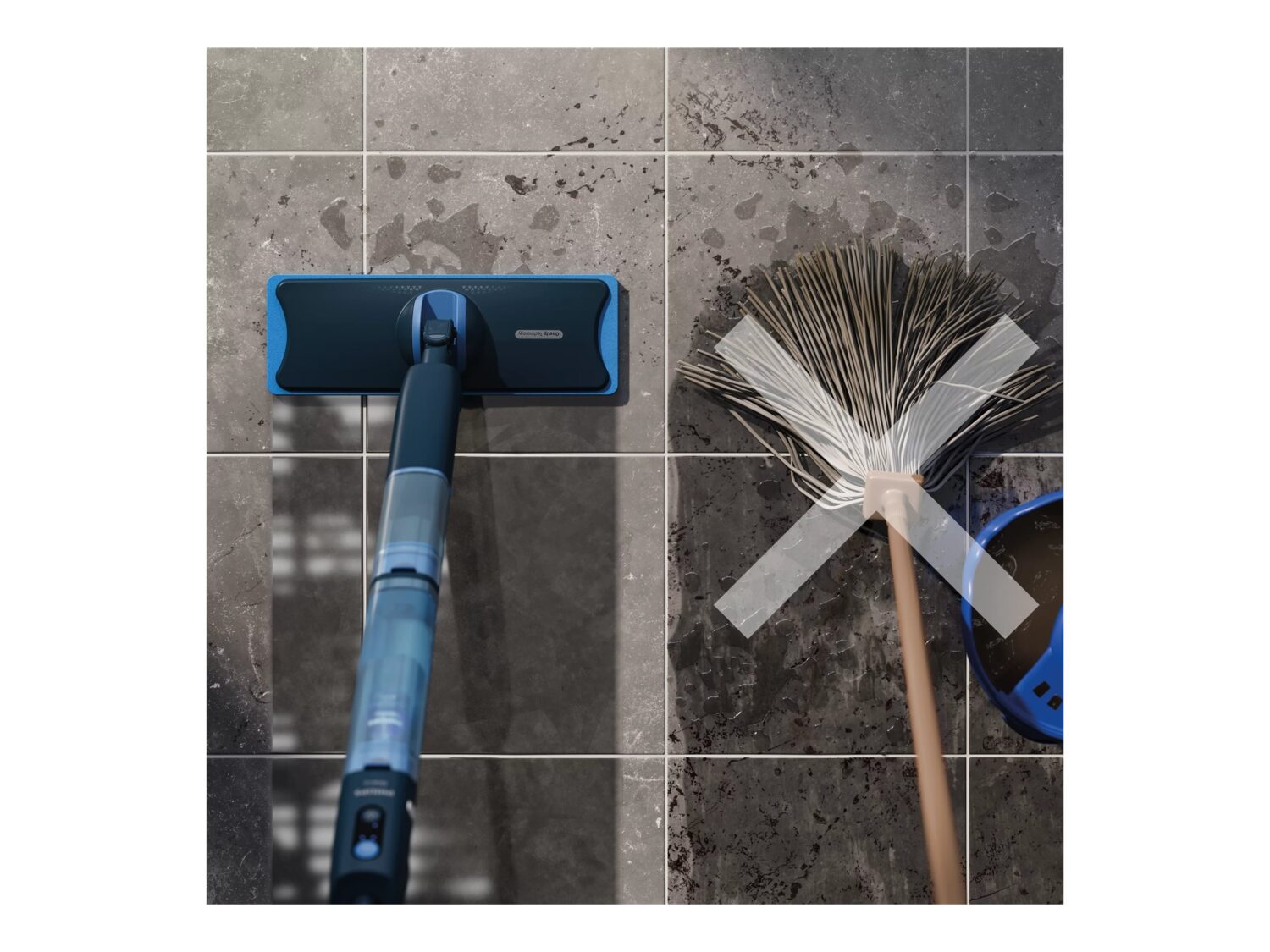 Philips XV5113/01 OneUp 5000 Series Electric Mop, Blue/Black - Image 5