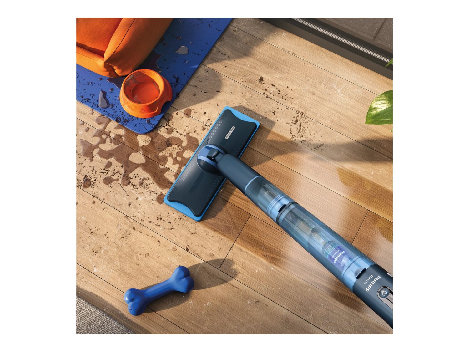 Philips XV5113/01 OneUp 5000 Series Electric Mop, Blue/Black - Image 6