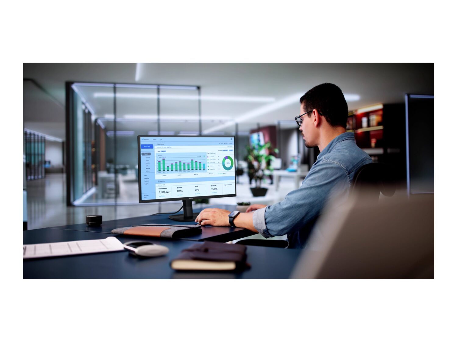 Philips 27B2N3500J/00 27 " IPS 2560x1440/16:9/4ms/350cd/m² Headphone out, HDMI, DP | Philips - Image 9