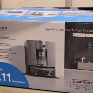 SALE OUT. Ecovacs DEEBOT X11 OMNICYCLONE EU Vacuum & mop, Wet&Dry,with new bagless All-in-One OmniCyclone station, Black (with brown shimmer | Ecovacs Robot Vacuum Cleaner with New Bagless All-in-One OmniCyclone Station | DEEBOT X11 OMNICYCLONE EU | Wet&Dry | 6400 mAh | 19500 Pa | Black | DEMO