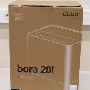 SALE OUT. Duux Bora Smart Dehumidifier 20 L+Laundry Mode, Effective area 40m², White | Duux Smart Dehumidifier | Bora | Suitable for rooms up to 40 m² | Water tank capacity 4 L | White | UNPACKED, SCRATCHED ON BACK