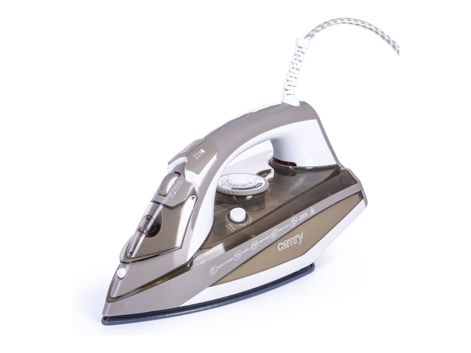 Camry | CR 5018 | Steam Iron | 3000 W | Water tank capacity 320 ml | Continuous steam 40 g/min | Brown/White - Image 6