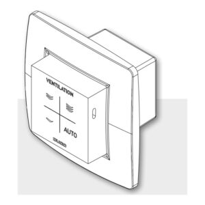 DUCO Humidity Room Sensor with Control RF/Wired, White