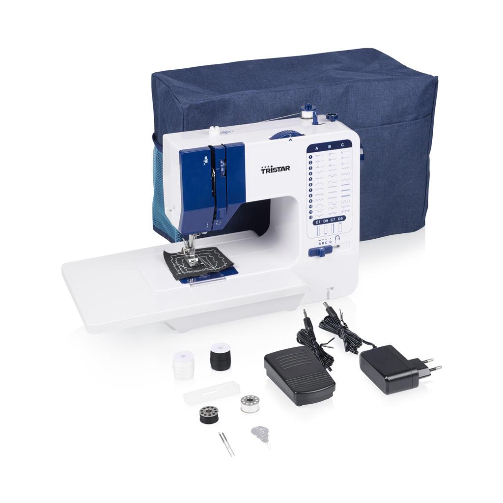 Tristar Sewing machine | SM-6005 | Number of stitches 38 | Number of buttonholes 1 | White/Blue - Image 2